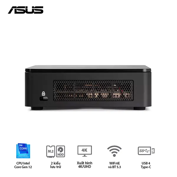 Mini PC Asus NUC12 PRO Tall RNUC12WSHI500001I/ i5-1240P/ 2x HDMI 2.1/ 2x Thunderbolt/ VESA MOUNT/ Barebone: Chưa có RAM, SSD — ảnh 4