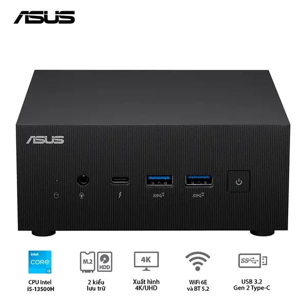 Mini PC Asus PN64-B-S5209MV (Core i5-13500H |DDR5/ NVME M2 SATA/ Wi-Fi 6 (Gig+), Bluetooth® 5.0/ 1 x VGA Port | HDMI x2)