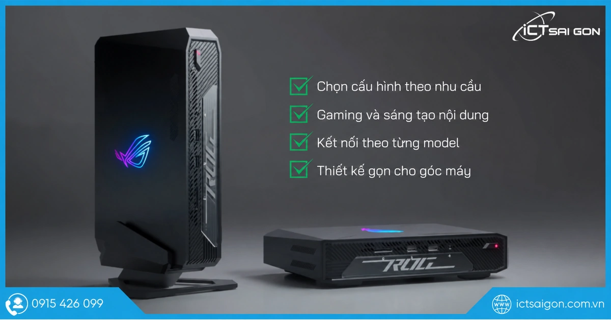 ASUS ROG NUC với gợi ý chọn cấu hình cho gaming và sáng tạo nội dung