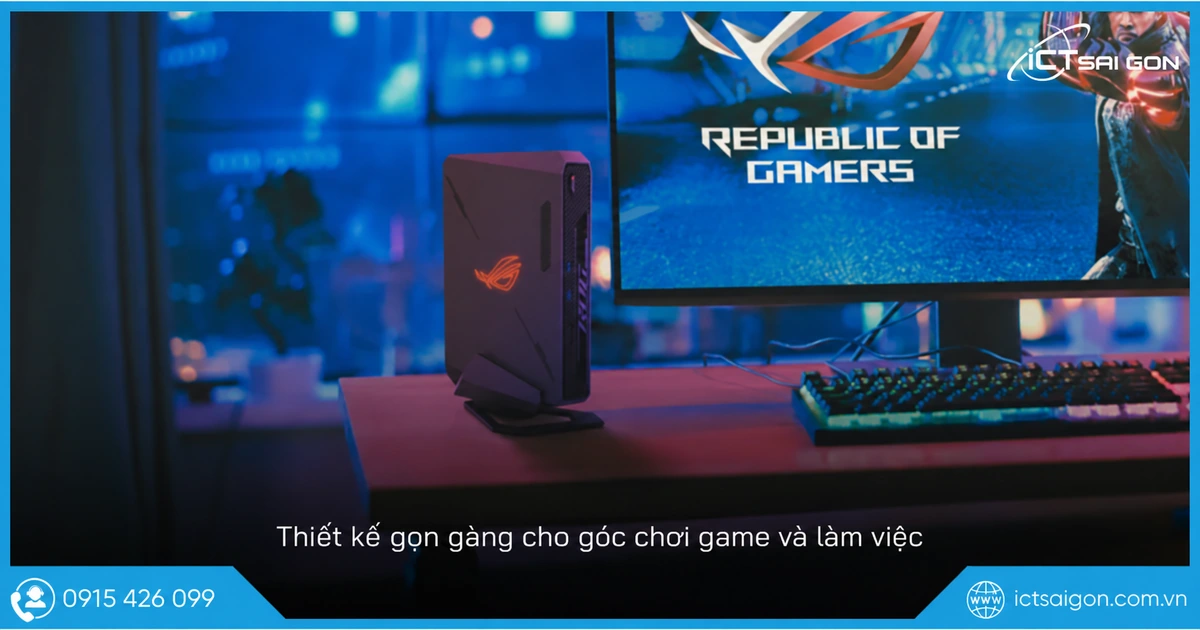 ASUS ROG NUC trong góc chơi game và làm việc