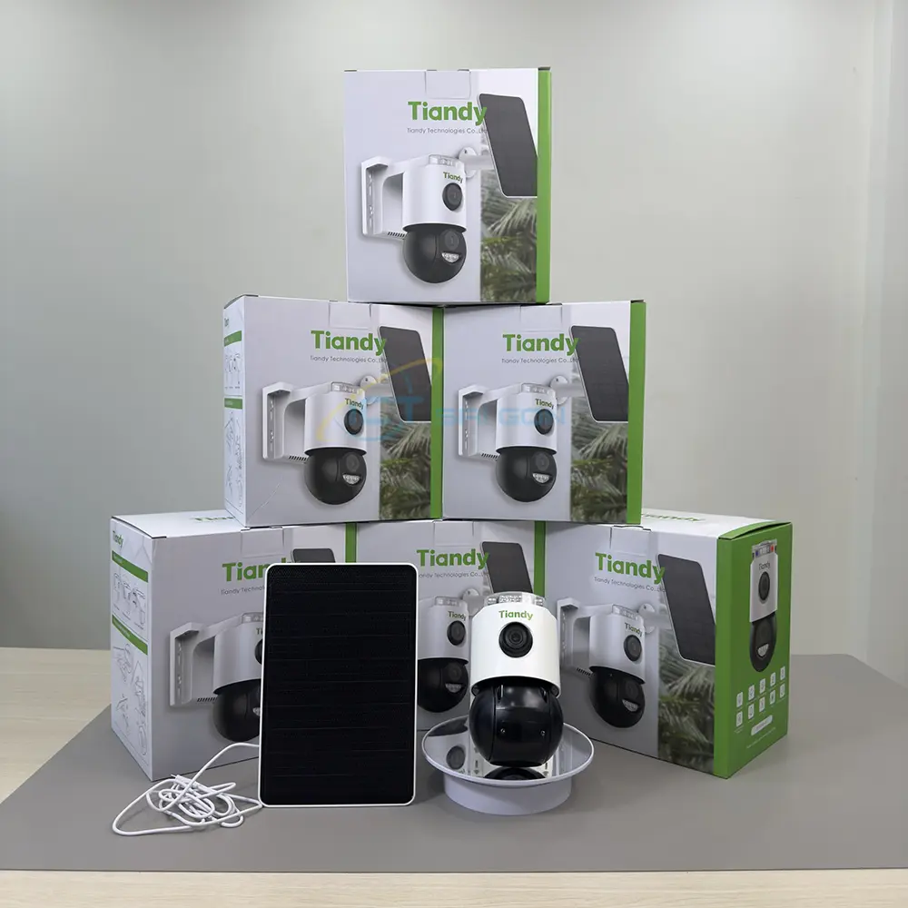 Camera 4G Năng Lượng Mặt Trời Tiandy TC-H363U - ghi hình 2K, xoay 360°, không cần điện, kèm tấm pin năng lượng