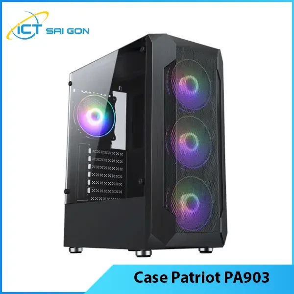 Case Patriot PA903 - Hỗ trợ main: E-ATX/ATX / Micro ATX / ITX - Có 3 fan ARGB trước, kính cường lực bên hông