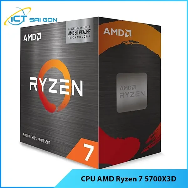 CPU AMD Ryzen 7 5700X3D (8 cores 16 threads, 3.0 Up to 4.1 Ghz, L2: 4M/ L3: 96M Cache) Socket AM4