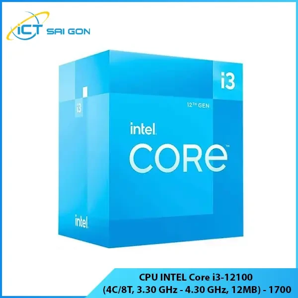 CPU Intel Core i3-12100 (4C/8T, 3.30 GHz - 4.30 GHz, 12MB) - Socket 1700 - Alder Lake