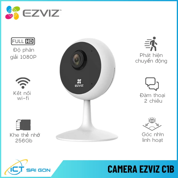 Camera Wifi Cube EZVIZ C1C-B 2MP Tích Hợp Mic Loa