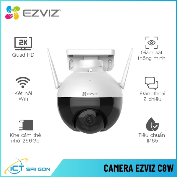 Camera Wifi Ngoài Trời EZVIZ C8W 4MP Tích Hợp Mic Loa