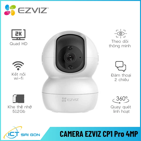 Camera Wifi EZVIZ CP1 Pro 4MP Quay Quét Đàm Thoại 2 Chiều