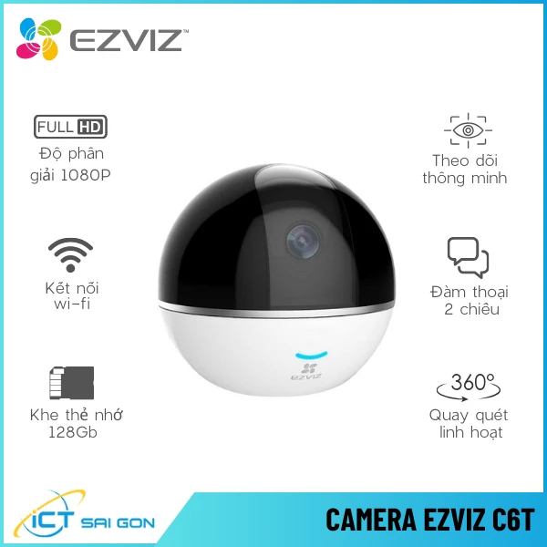 Camera Wifi EZVIZ C6T 2MP Quay Quét Đàm Thoại 2 Chiều