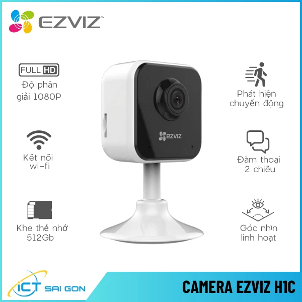 Camera Wifi Cube EZVIZ H1C 2MP Tích Hợp Mic Loa