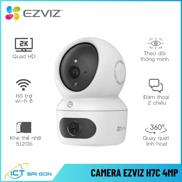 Camera Wifi EZVIZ H7C 4MP Mắt Kép Đàm Thoại 2 Chiều