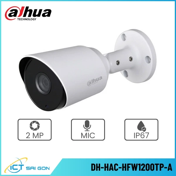 Camera HDCVI DAHUA DH-HAC-HFW1200TP 2MP Tích Hợp OSD