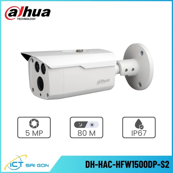 Camera HDCVI DAHUA DH-HAC-HFW1500DP-S2 5MP Starlight