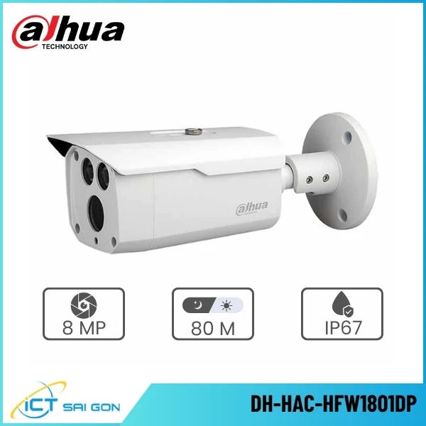 Camera HDCVI DAHUA DH-HAC-HFW1801DP 4K Bullet IR 80M