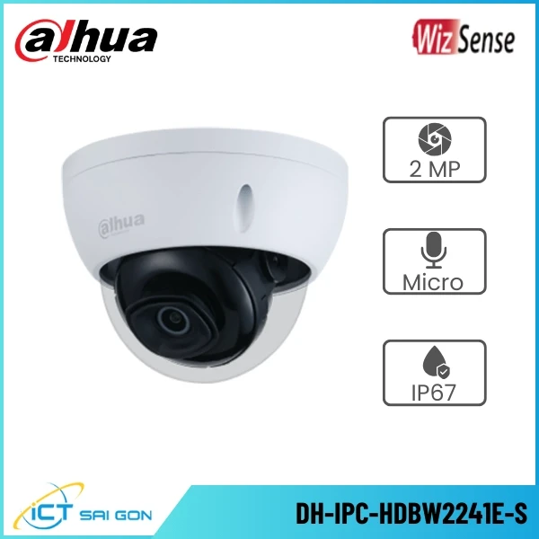 Camera IP DAHUA DH-IPC-HDBW2241E-S 2MP Tích hợp Mic PoE IP67