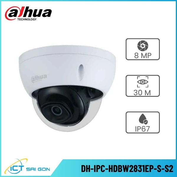 Camera IP DAHUA DH-IPC-HDBW2831EP-S-S2 8MP Hỗ trợ Onvif/PoE IP67