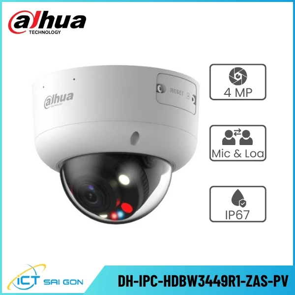 Camera IP DAHUA DH-IPC-HDBW3449R1-ZAS-PV 4MP Đàm thoại 2 chiều