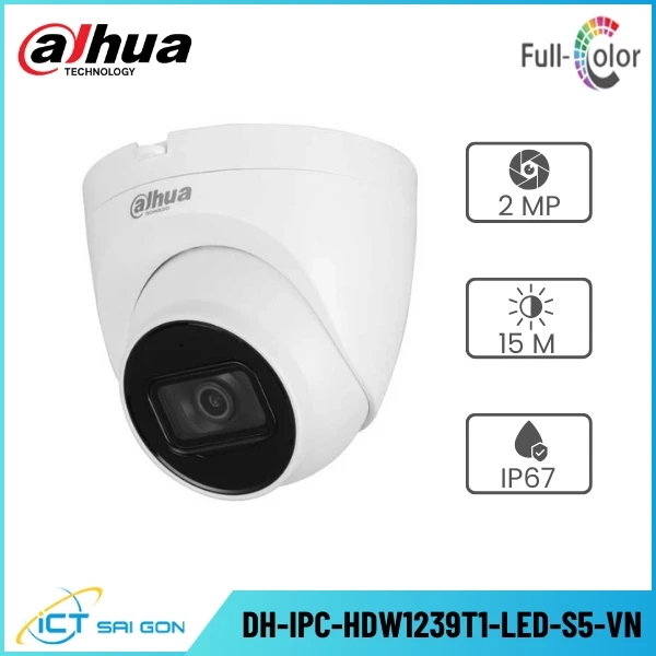 Camera IP DAHUA DH-IPC-HDW1239T1-LED-S5-VN 2MP Hỗ trợ Onvif/PoE