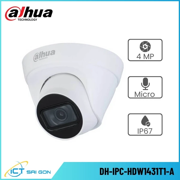 Camera IP DAHUA DH-IPC-HDW1431T1-A 4MP Tích hợp Micro ONVIF/PoE/IP67