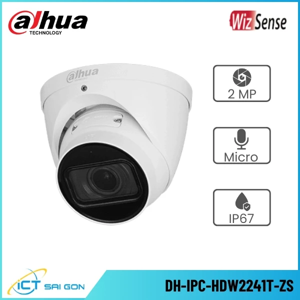 Camera IP DAHUA DH-IPC-HDW2241T-ZS 2MP Tích hợp Mic Onvif/PoE IP67