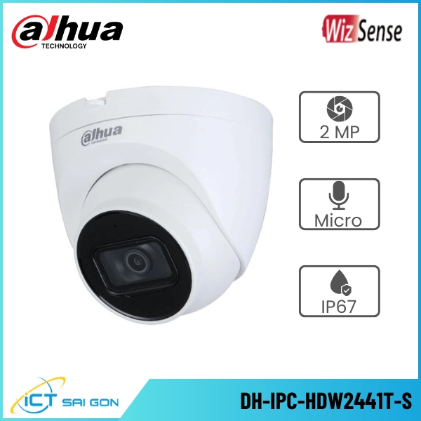 Camera IP DAHUA DH-IPC-HDW2441T-S 4MP Tích hợp Mic Onvif/PoE IP67
