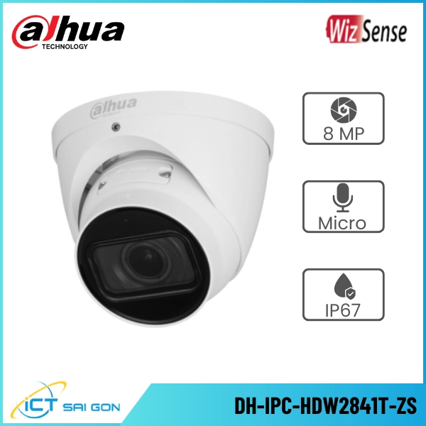 Camera DAHUA DH-IPC-HDW2841T-ZS 8MP Tích hợp Mic Onvif/PoE IP67