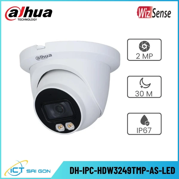 Camera IP DAHUA DH-IPC-HDW3249TMP-AS-LED 2MP Tích hợp Mic