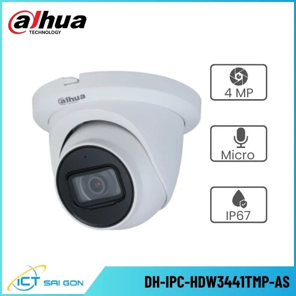 Camera IP DAHUA DH-IPC-HDW3441TMP-AS 4MP Tích hợp Mic Onvif/PoE IP67