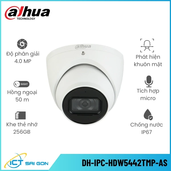 Camera IP DAHUA DH-IPC-HDW5442TMP-AS 4MP Kèm Mic