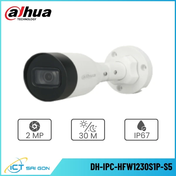 Camera IP DAHUA DH-IPC-HFW1230S1P-S5 2MP Hỗ trợ ONVIF/PoE