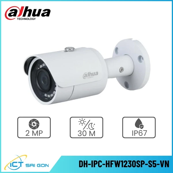 Camera IP DAHUA DH-IPC-HFW1230SP-S5-VN 2MP Bán cầu Hỗ trợ ONVIF/PoE