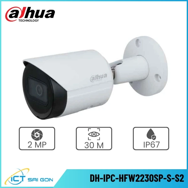 Camera IP DAHUA DH-IPC-HFW2230SP-S-S2 2MP Hỗ trợ Onvif/PoE IP67