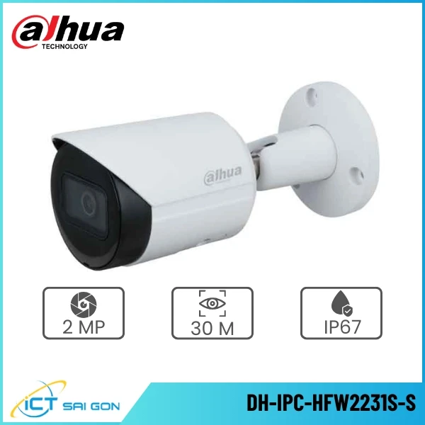 Camera IP DAHUA DH-IPC-HFW2231S-S 2MP Hỗ trợ Onvif/PoE IP67