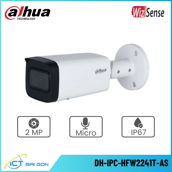 Camera IP DAHUA DH-IPC-HFW2241T-AS 2MP Tích hợp Mic Onvif/PoE IP67
