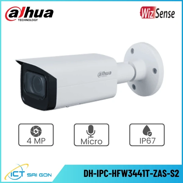 Camera IP DAHUA DH-IPC-HFW3441T-ZAS-S2 4MP Tích hợp Mic PoE/Onvif IP67