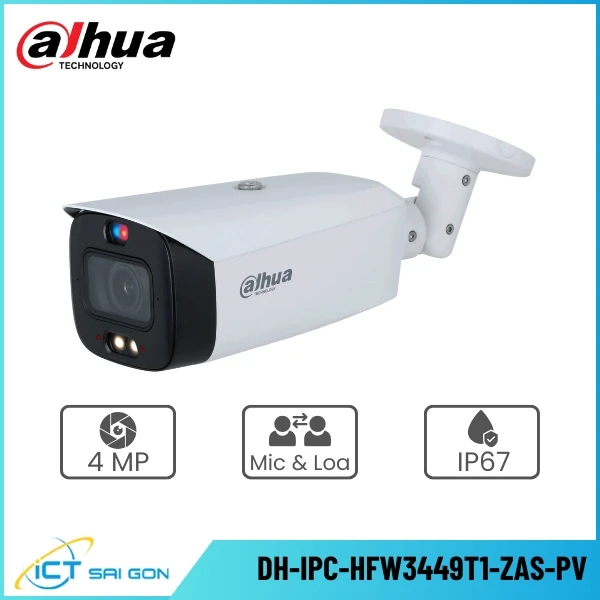 Camera IP DAHUA DH-IPC-HFW3449T1-ZAS-PV 4MP Đàm thoại 2 chiều