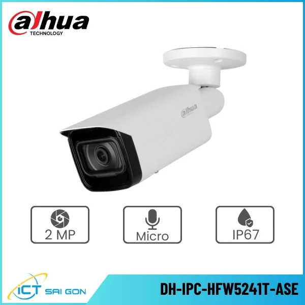 Camera IP DAHUA DH-IPC-HFW5241T-ASE 2MP Tích hợp Mic