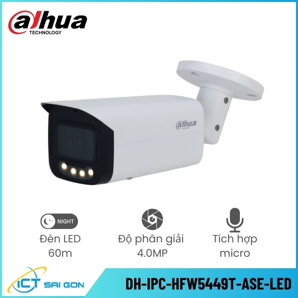 Camera IP DAHUA DH-IPC-HFW5449T-ASE-LED 4MP kèm Mic