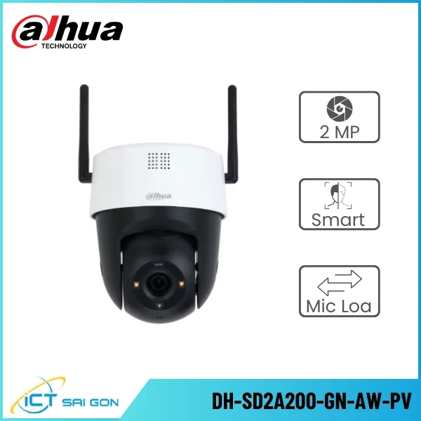 Camera Wifi DAHUA DH-SD2A200-GN-AW-PV 2MP Quay quét Đàm thoại 2 chiều