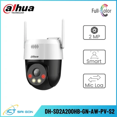 Camera Wifi DAHUA DH-SD2A200HB-GN-AW-PV-S2 2MP Quay quét Đàm thoại 2 chiều