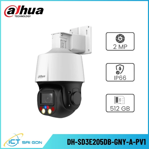 Camera IP Speed Dome DAHUA DH-SD3E205DB-GNY-A-PV1 2MP