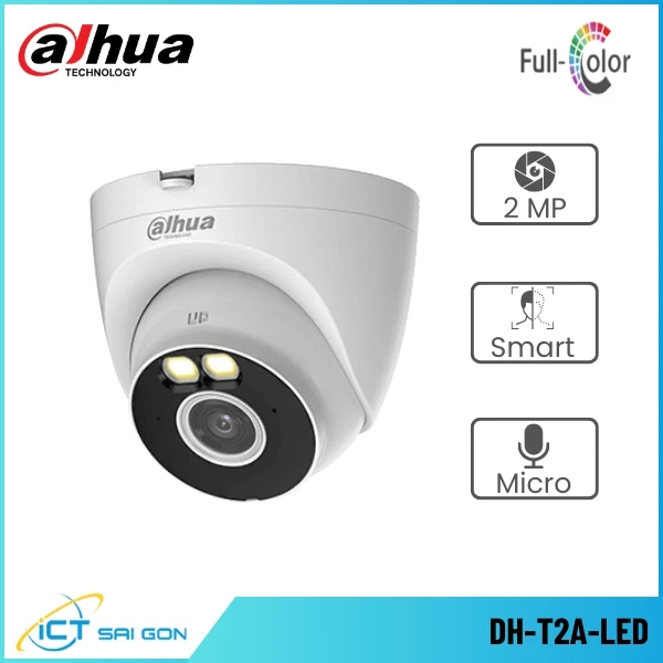 Camera IP WIfi DAHUA DH-T2A-LED 2MP Tích hợp micro Full color