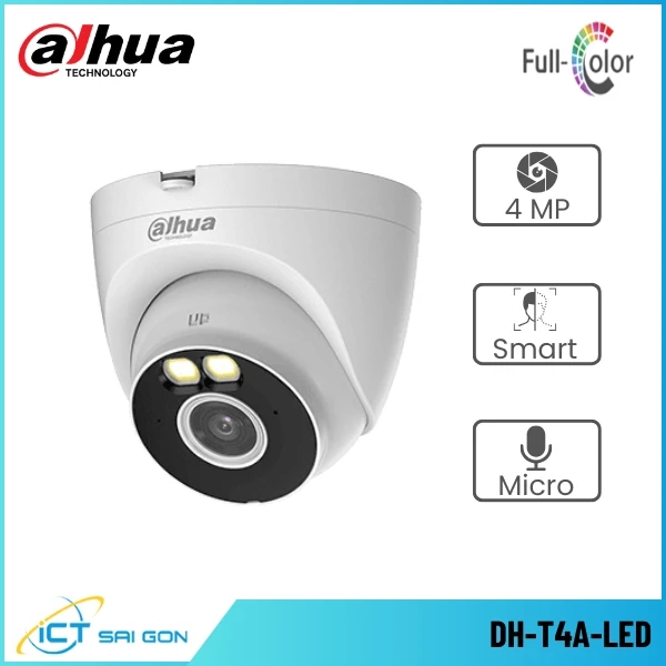 Camera IP Wifi DAHUA DH-T4A-LED 4MP Tích hợp micro Full color