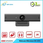 Webcam Hikvision DS-UC4 2K - Tích hợp  2 Mic – thu âm đa hướng, chống ồn thông minh, chuyên hội nghị, doanh nghiệp