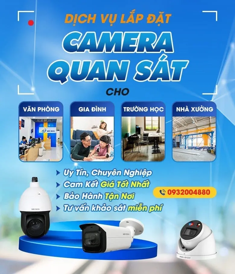 Dịch vụ lắp đặt camera quan sát cho văn phòng, gia đình, trường học, nhà xưởng