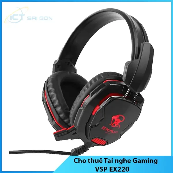 Cho thuê Tai Nghe Gaming VSP EX220 Led - Kết nối dây 3.5 mm + USB, Chiều dài dây 2.2 m