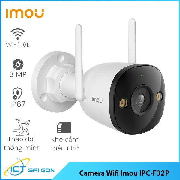 Camera wifi thân cố định ngoài trời Imou IPC-F32P (Bullet 2C)