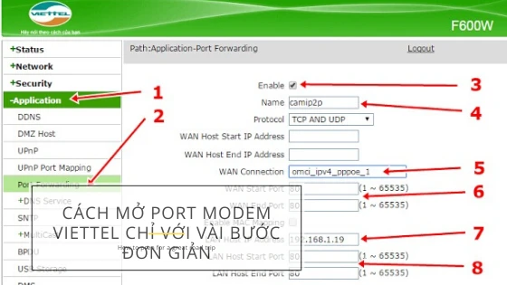 Cách mở port modem Viettel chỉ với vài bước đơn giản