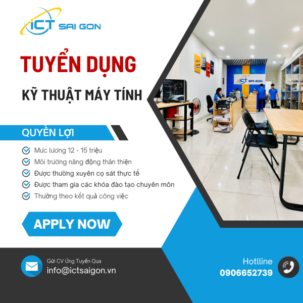 [Tuyển Dụng] Nhân Viên Kỹ Thuật Máy Tính