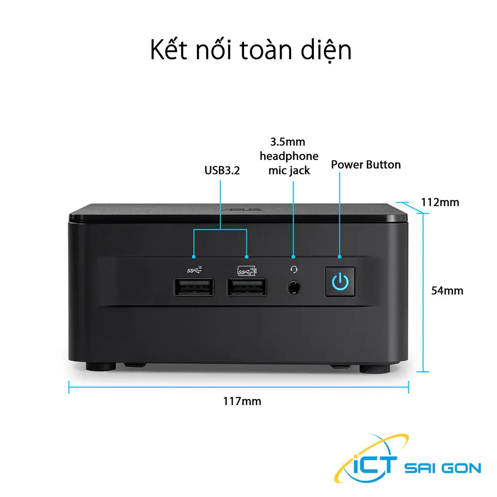 Mini PC Asus NUC13 PRO Tall RNUC13ANHI300001I/ i3-1315U/ 2xDDR4-3200/ 3xNVMe, SATA/ 2x HDMI 2.1/2x Thunderbolt/ VESA MOU
