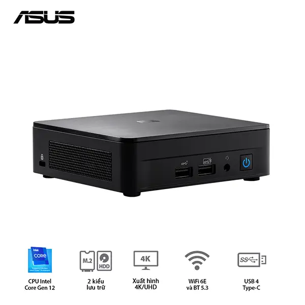 Mini PC Asus NUC12 PRO Tall RNUC12WSHI500001I/ i5-1240P/ 2x HDMI 2.1/ 2x Thunderbolt/ VESA MOUNT/ Barebone: Chưa có RAM, SSD — ảnh 3